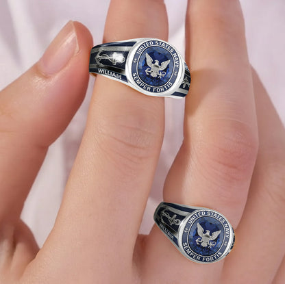 Semper Fortis - Personalized Veteran Signet Ring