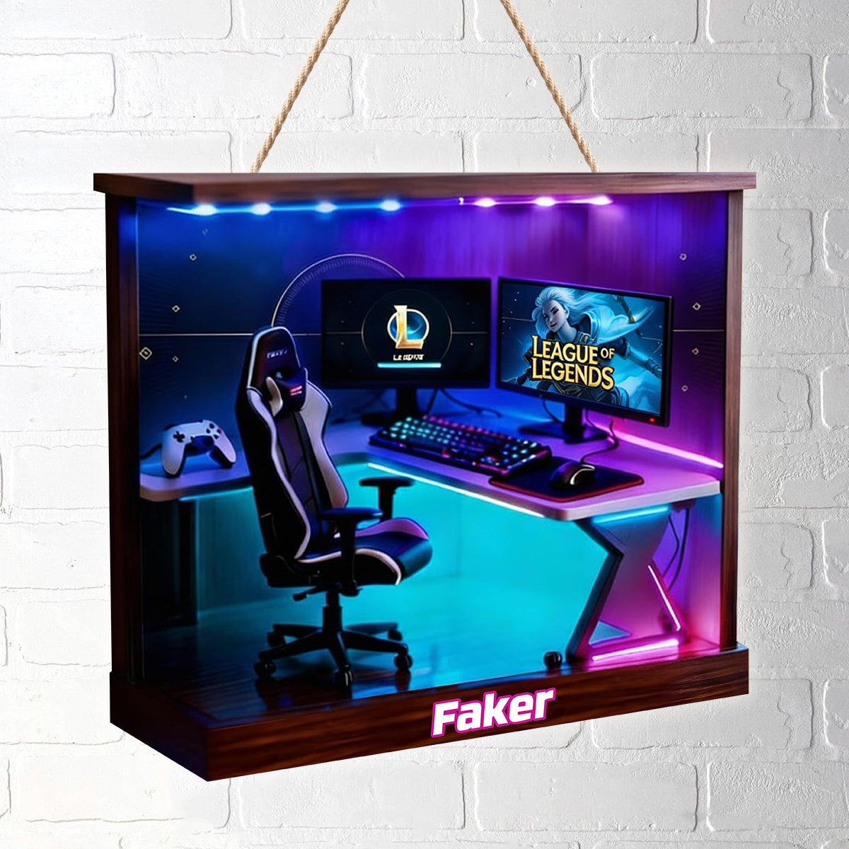 RGB Setup Corner - Personalized Gaming LED Light Acrylic Sign