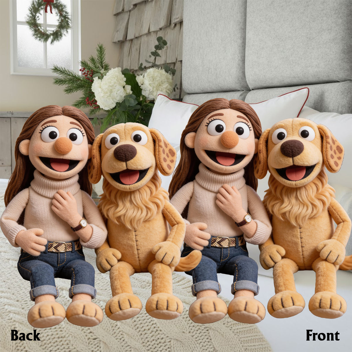 The Muppet Style - Personalized Faux Fur Shaped Pillow