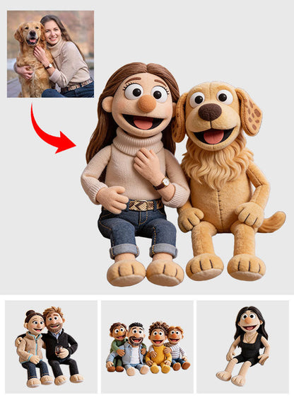 The Muppet Style - Personalized Faux Fur Shaped Pillow