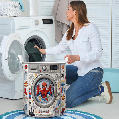 Your Friendly Neighborhood Laundry Hero! - Personalized Spider Storage Basket