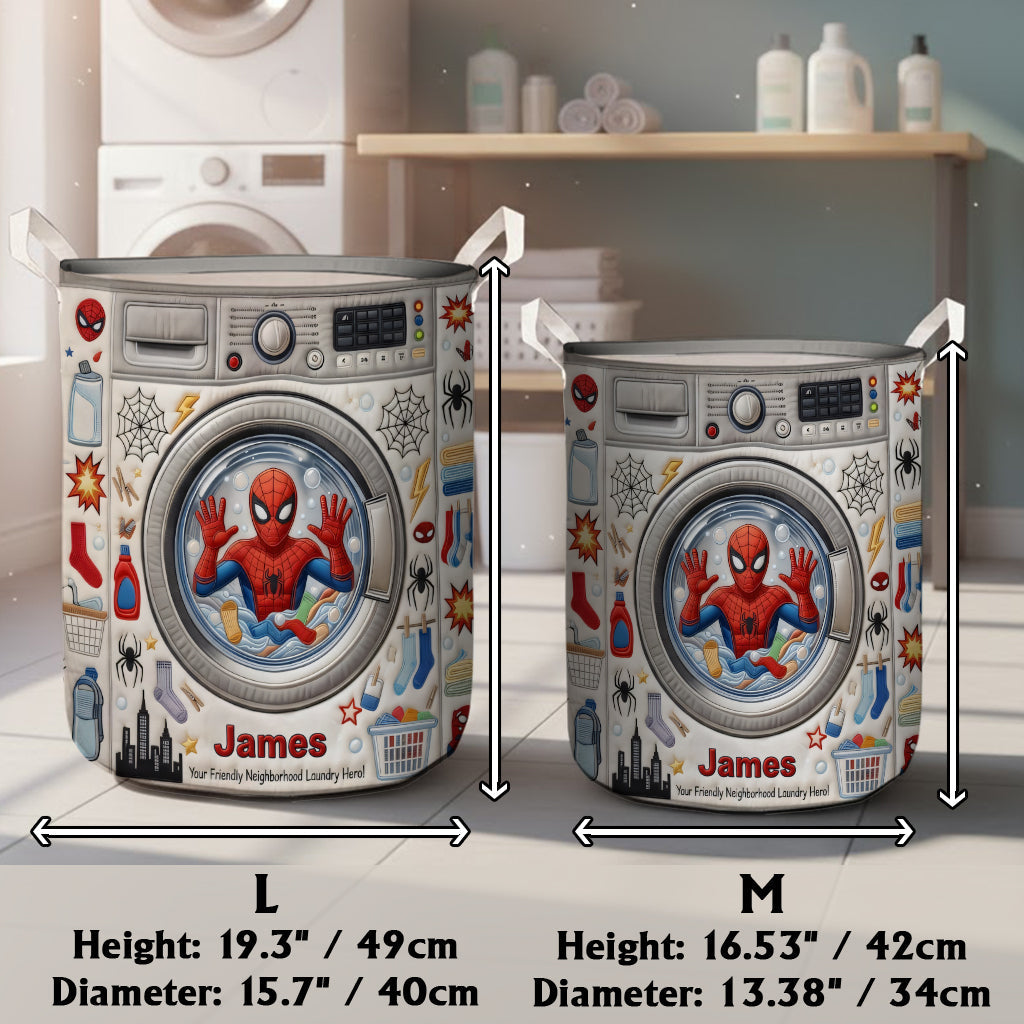Your Friendly Neighborhood Laundry Hero! - Personalized Spider Storage Basket