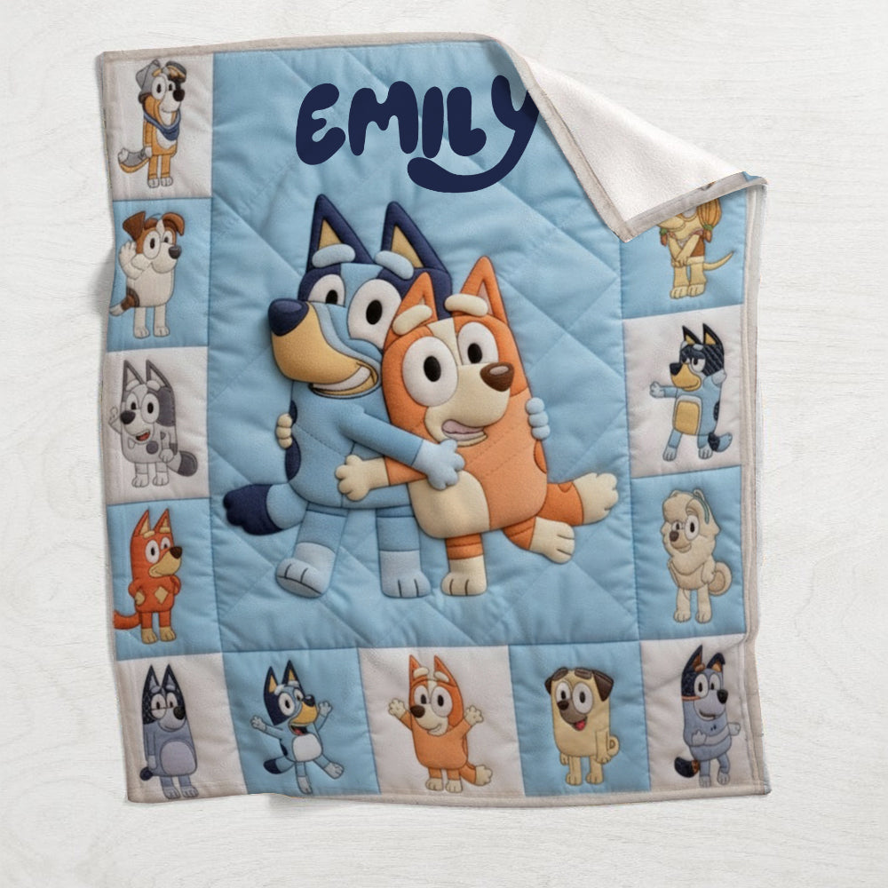 There Is Always Tomorrow - Personalized Blue Dog Blanket