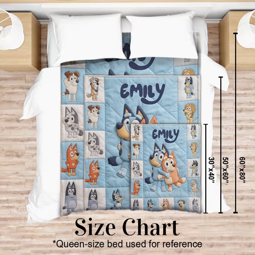 There Is Always Tomorrow - Personalized Blue Dog Blanket