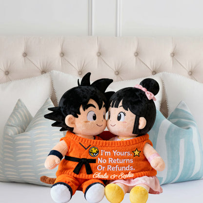I'm Yours No Returns - Personalized Seven Balls Faux Fur Shaped Pillow