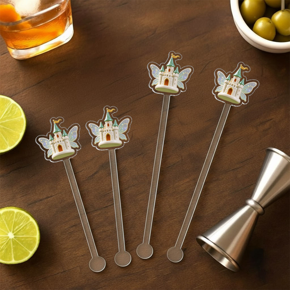 Green Ogre Character - Personalized Shrek Set Accent Mug with Acrylic Stirrers