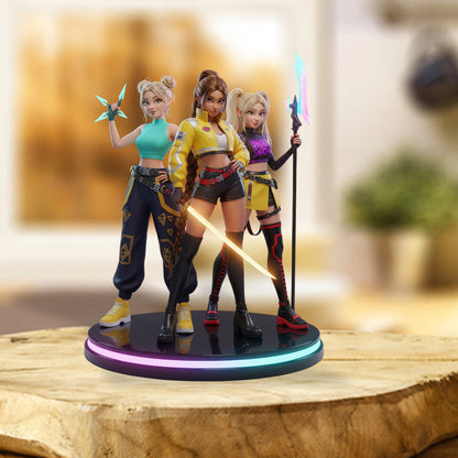 Besties K-Pop Hunters Edition - Personalized Bestie Custom Shaped Acrylic Plaque