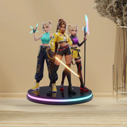 Besties K-Pop Hunters Edition - Personalized Bestie Custom Shaped Acrylic Plaque