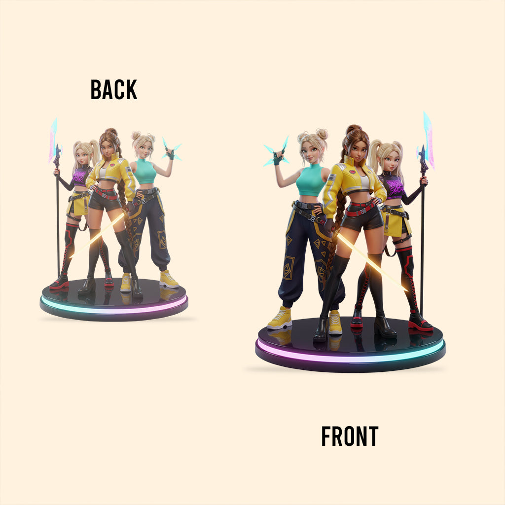 Besties K-Pop Hunters Edition - Personalized Bestie Custom Shaped Acrylic Plaque