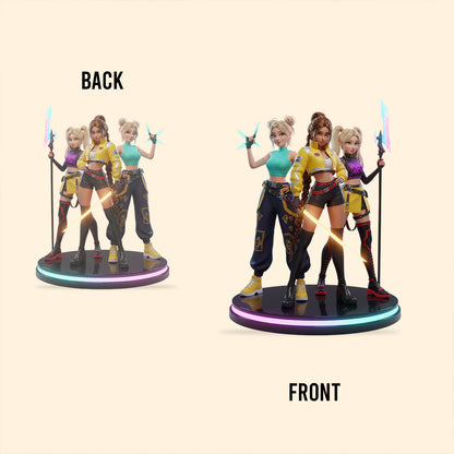 Besties K-Pop Hunters Edition - Personalized Bestie Custom Shaped Acrylic Plaque