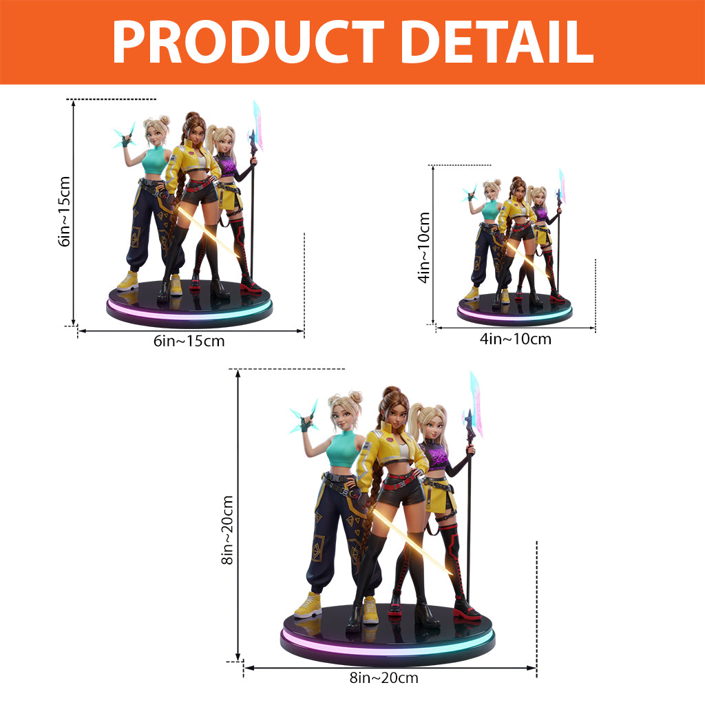 Besties K-Pop Hunters Edition - Personalized Bestie Custom Shaped Acrylic Plaque