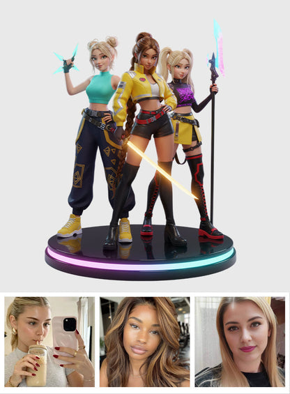 Besties K-Pop Hunters Edition - Personalized Bestie Custom Shaped Acrylic Plaque