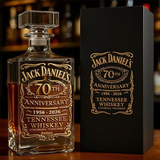 Tennessee Heritage 70th Anniversary Whiskey Set - Personalized Whisky Whiskey Decanter Set