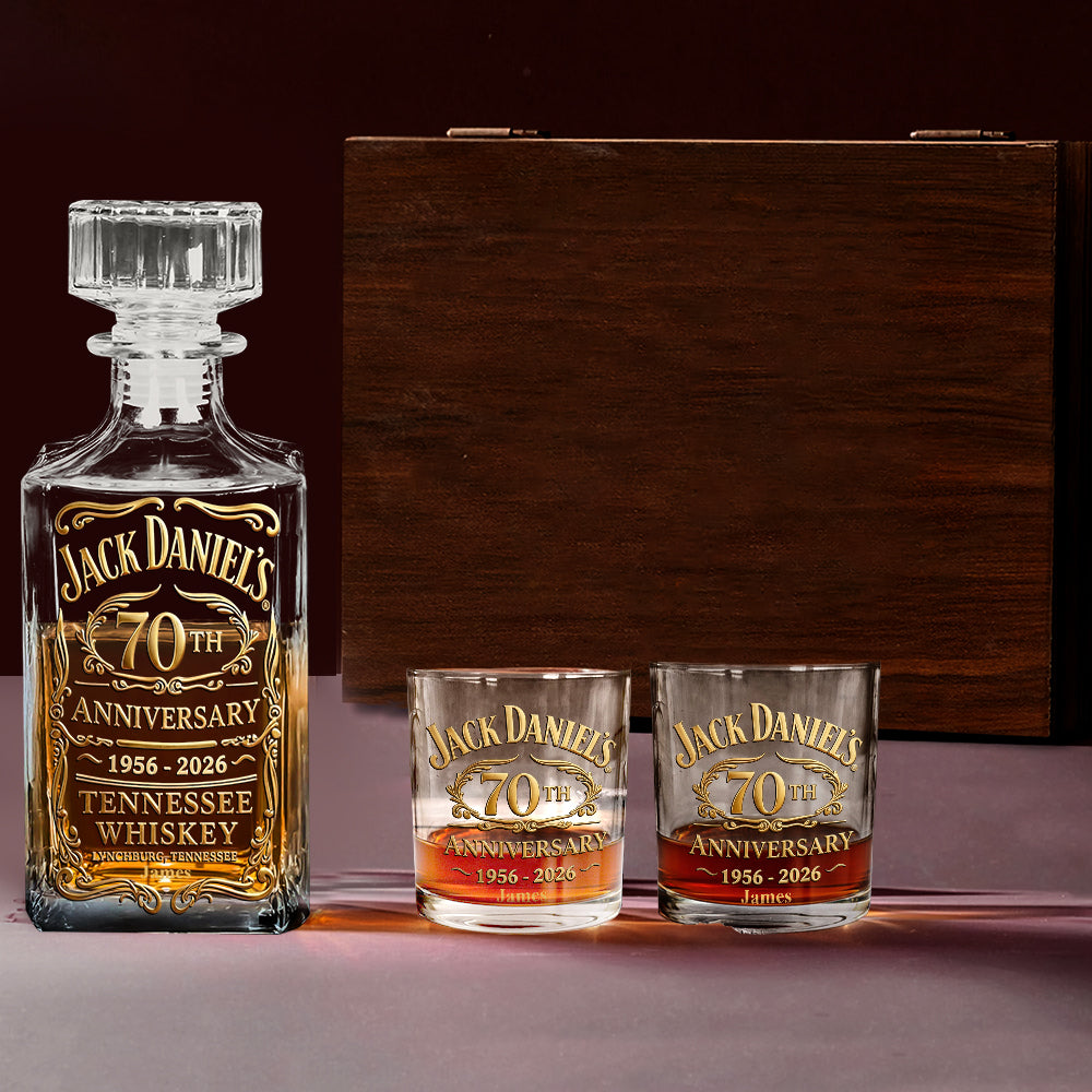 Tennessee Heritage 70th Anniversary Whiskey Set - Personalized Whisky Whiskey Decanter Set