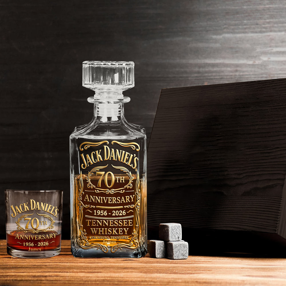 Tennessee Heritage 70th Anniversary Whiskey Set - Personalized Whisky Whiskey Decanter Set