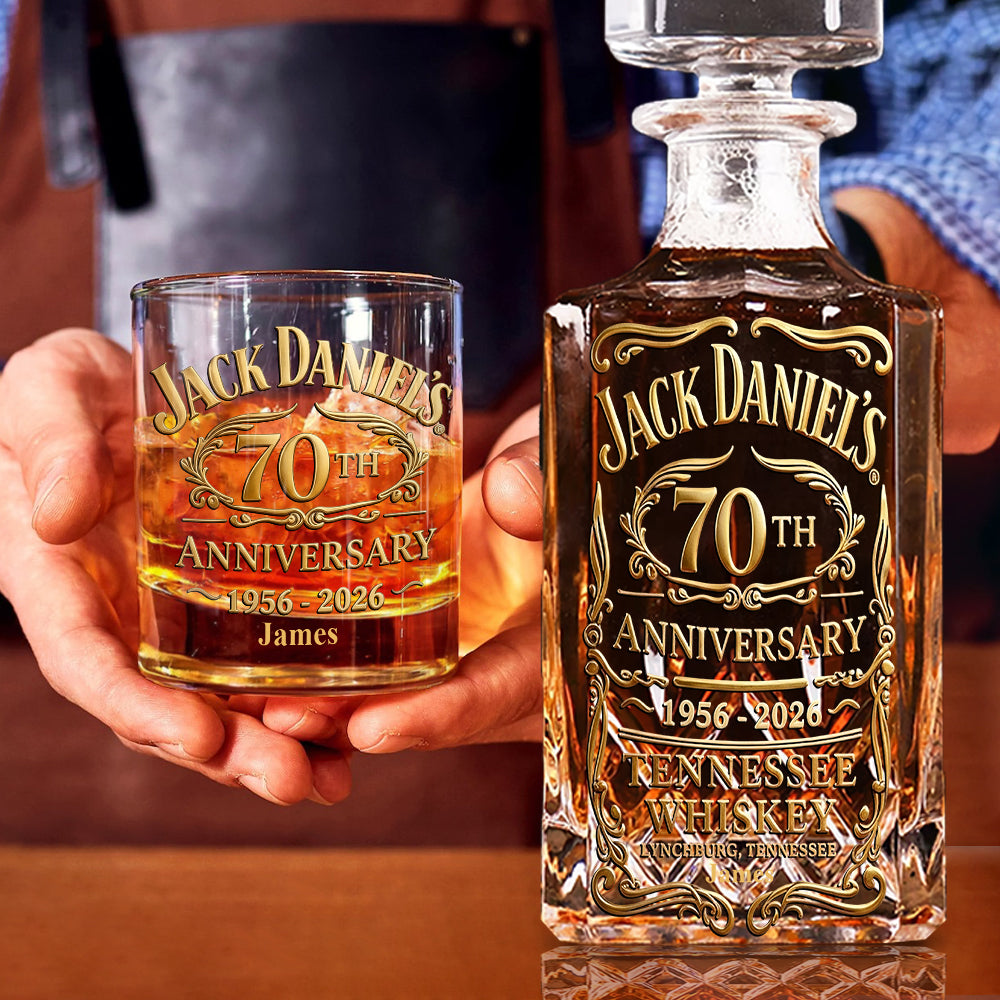 Tennessee Heritage 70th Anniversary Whiskey Set - Personalized Whisky Whiskey Decanter Set