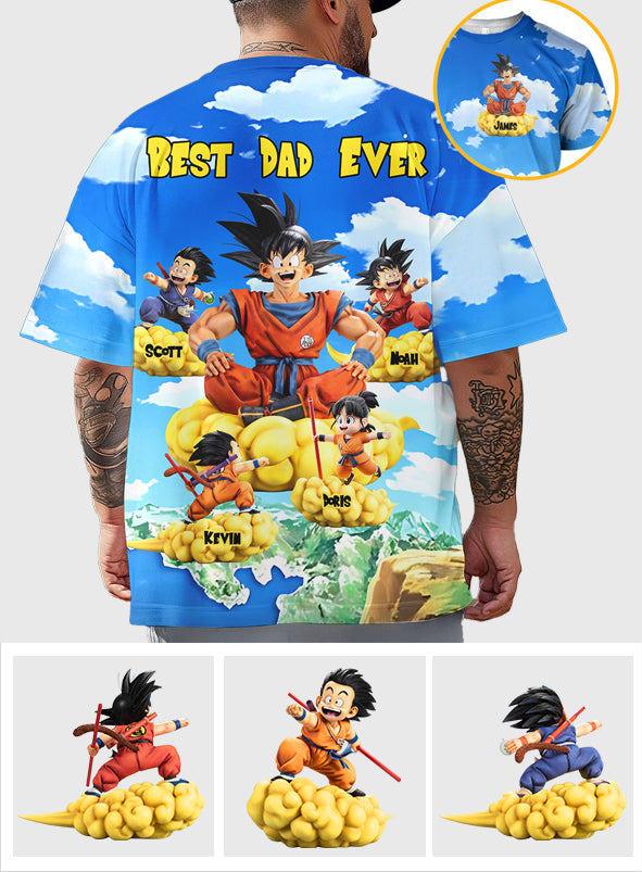 Gift For Father Strong Dad - Personalized Seven Balls All Over Shirt