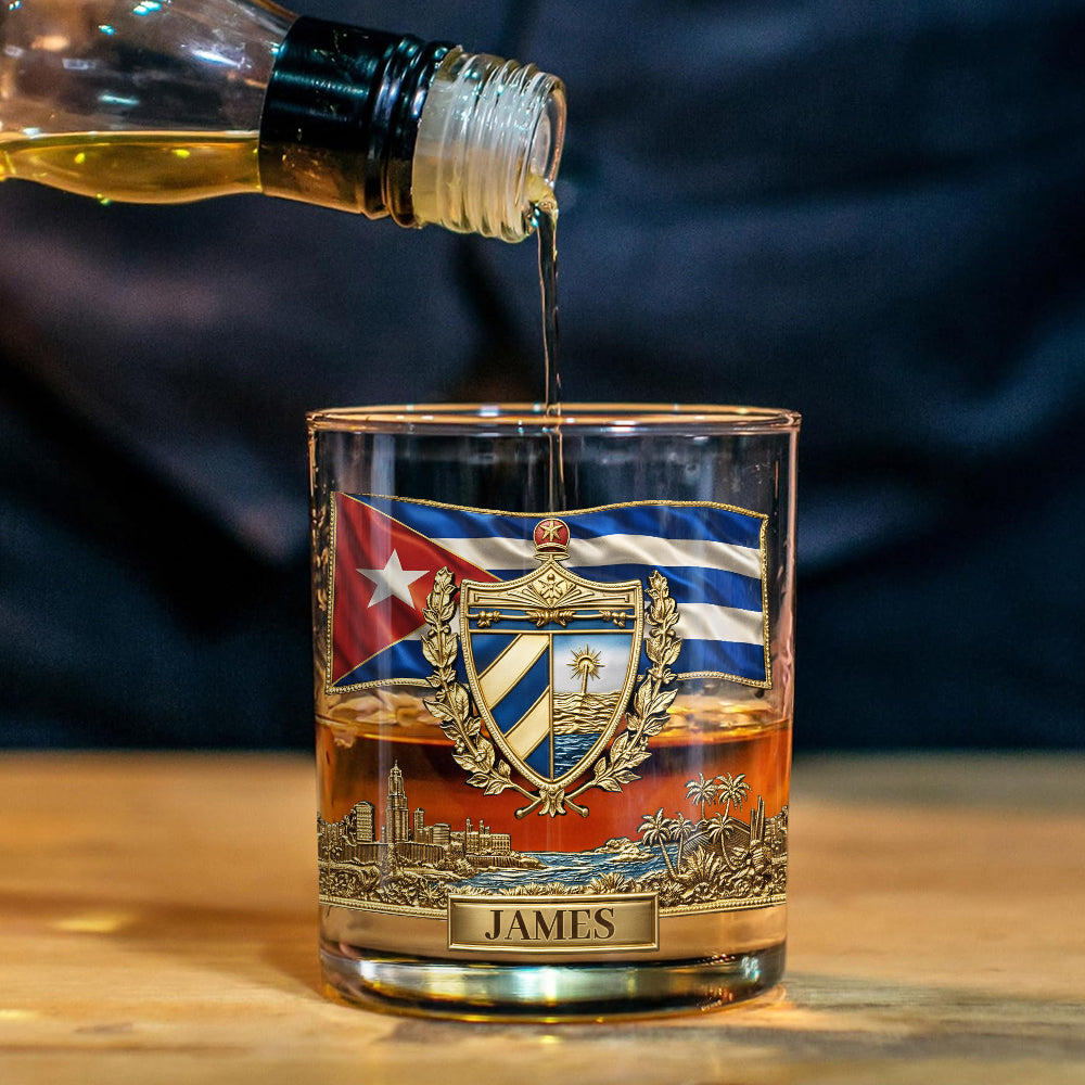 Proud Cuba - Personalized Expats Whiskey Decanter Set