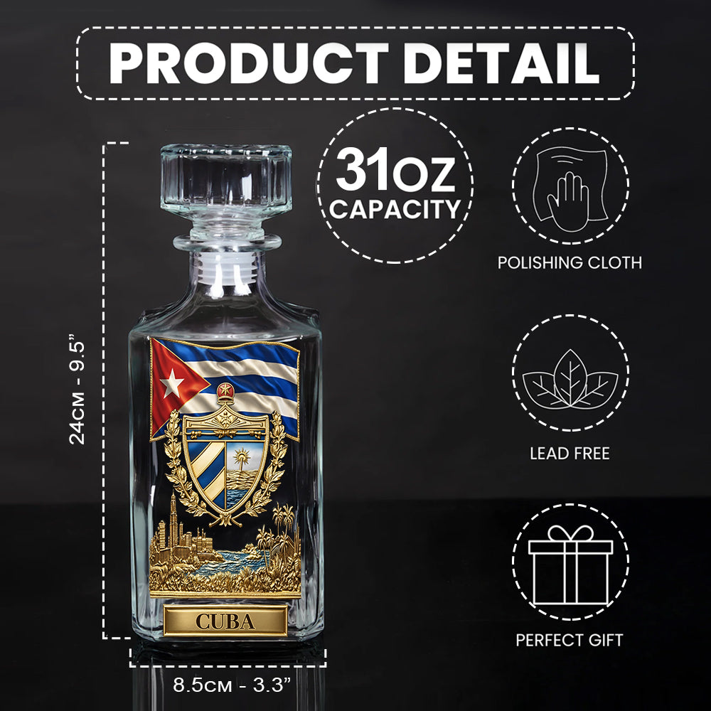 Proud Cuba - Personalized Expats Whiskey Decanter Set