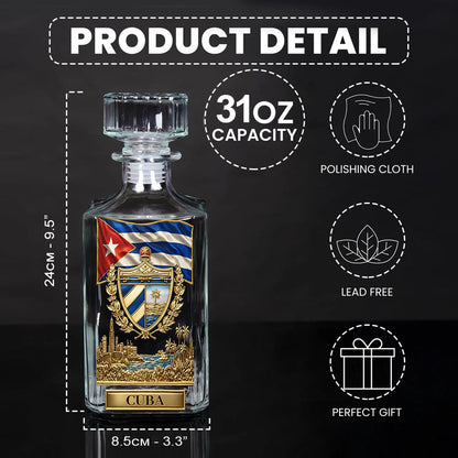 Proud Cuba - Personalized Expats Whiskey Decanter Set