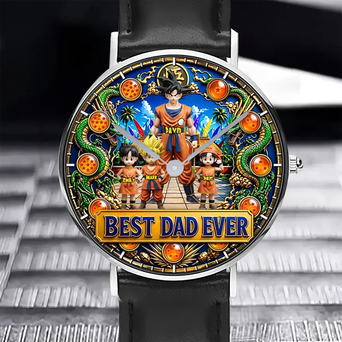 Super Dad - Personalized Seven Balls Hand Watch