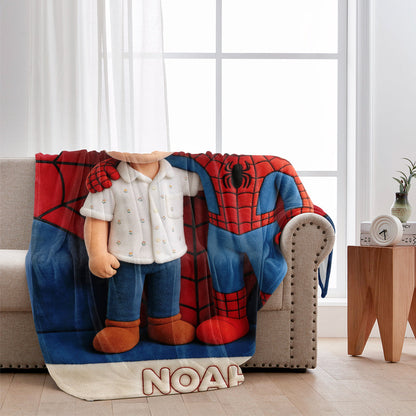 Custom Any Photo, Any Character - Personalized Spider Blanket
