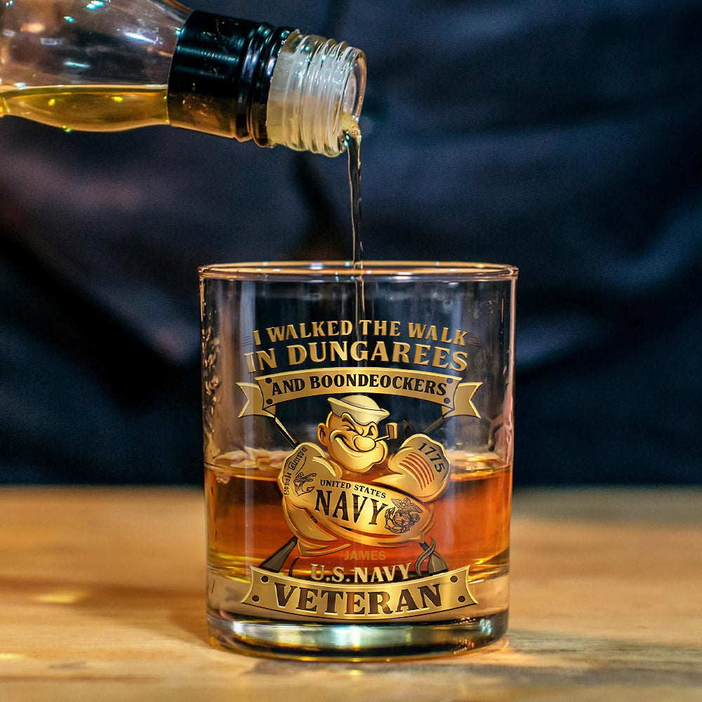 I Walked The Walk - Personalized Veteran Whiskey Decanter Set