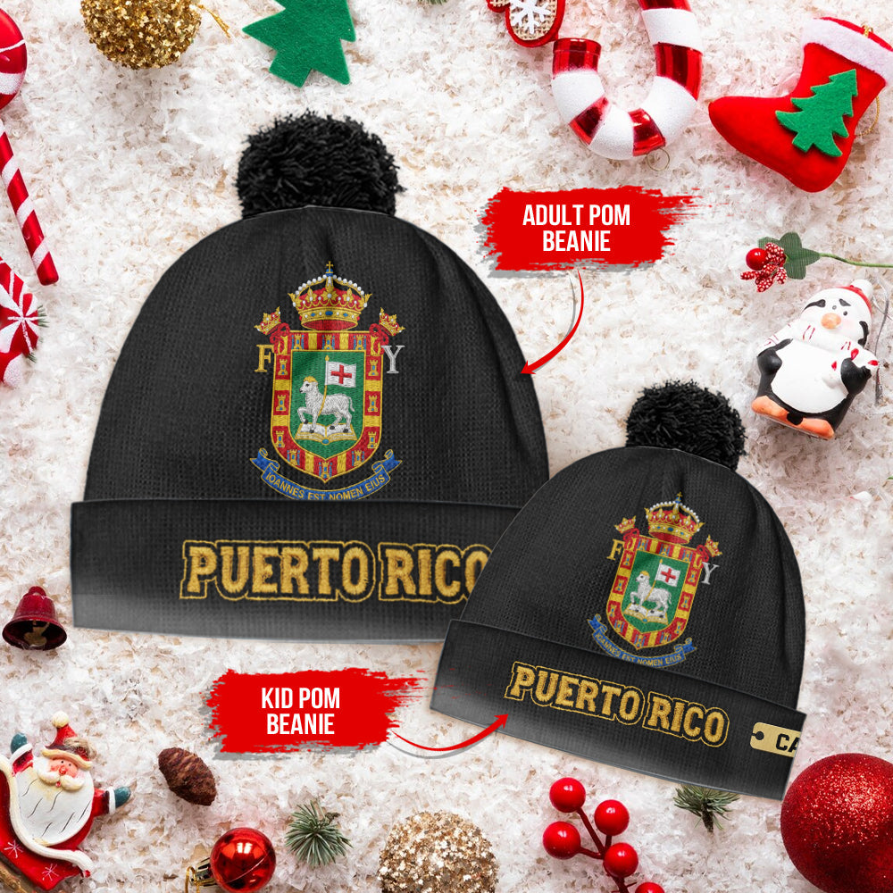 Proud Puerto Rico - Personalized Expats Beanie Hat