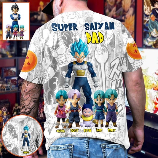 Brave Dad - Personalized Seven Balls All Over Shirt