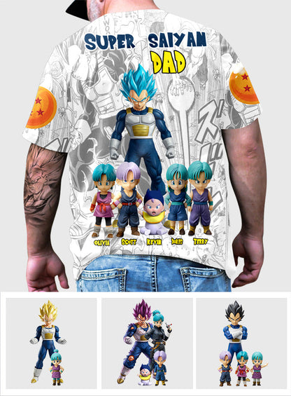 Brave Dad - Personalized Seven Balls All Over Shirt