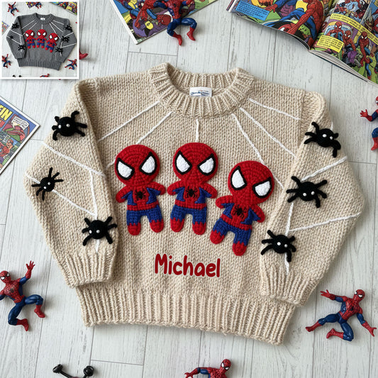 Spider Hero - Personalized Superhero Ugly Sweater