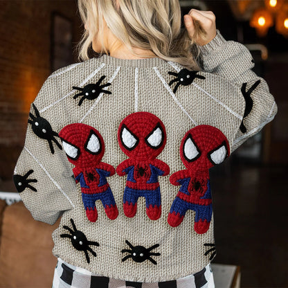 Spider Hero - Personalized Superhero Ugly Sweater