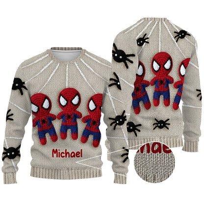 Spider Hero - Personalized Superhero Ugly Sweater