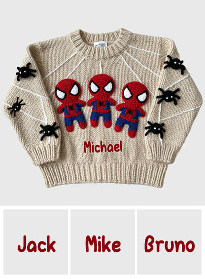 Spider Hero - Personalized Superhero Ugly Sweater