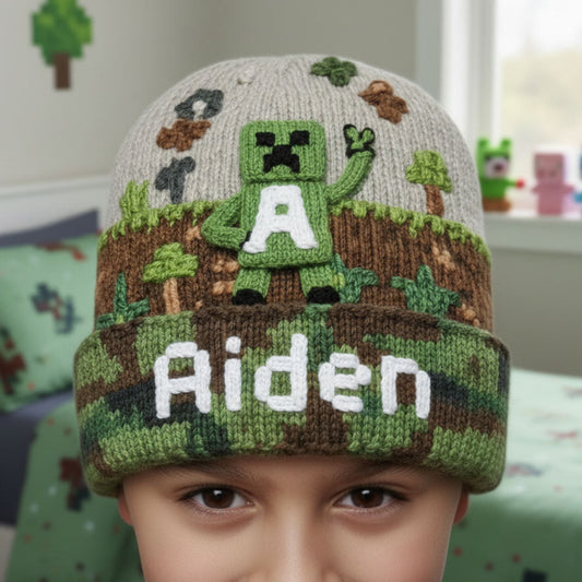 Pixel Winter - Personalized Kid Beanie Hat