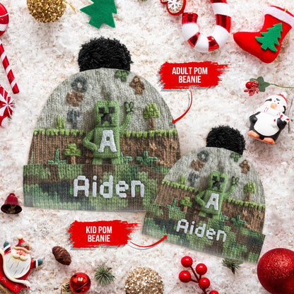 Pixel Winter - Personalized Kid Beanie Hat