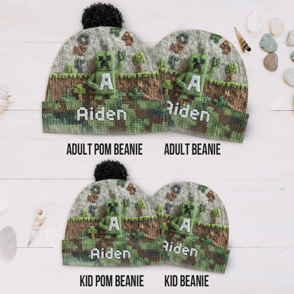 Pixel Winter - Personalized Kid Beanie Hat