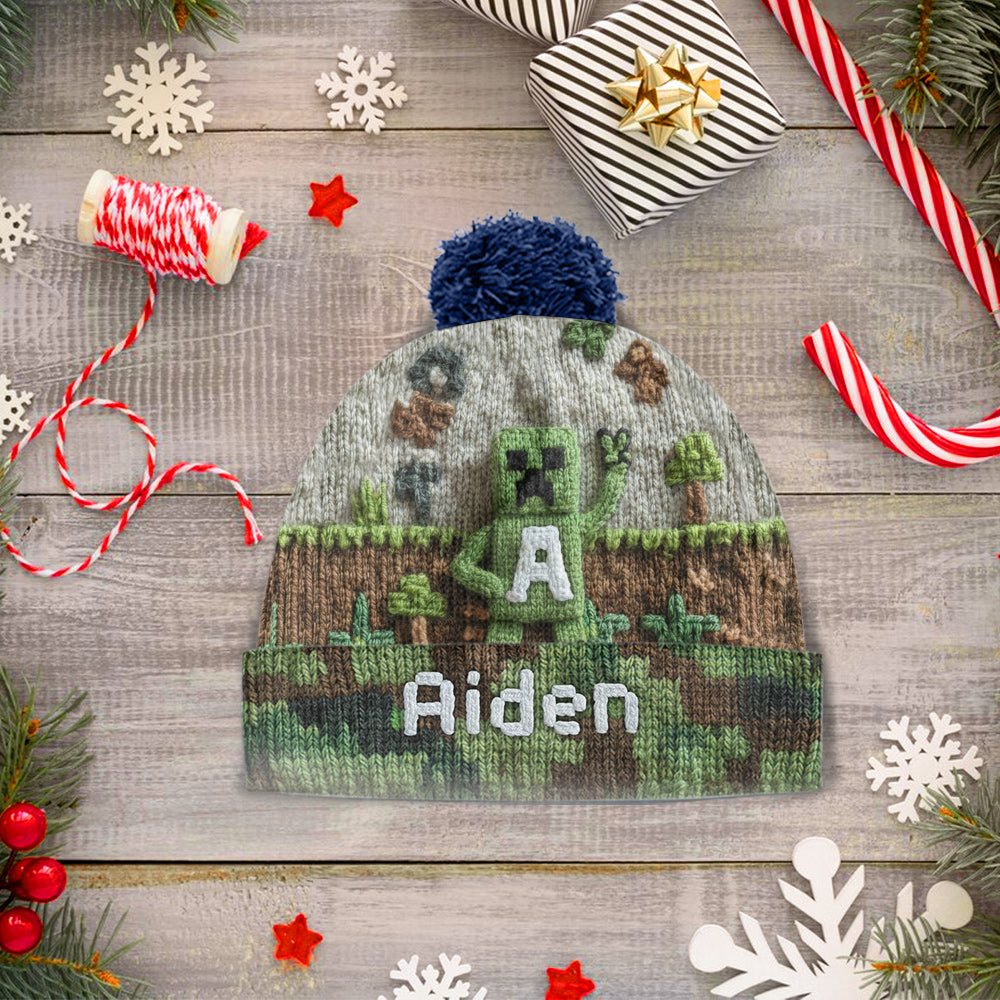 Pixel Winter - Personalized Kid Beanie Hat