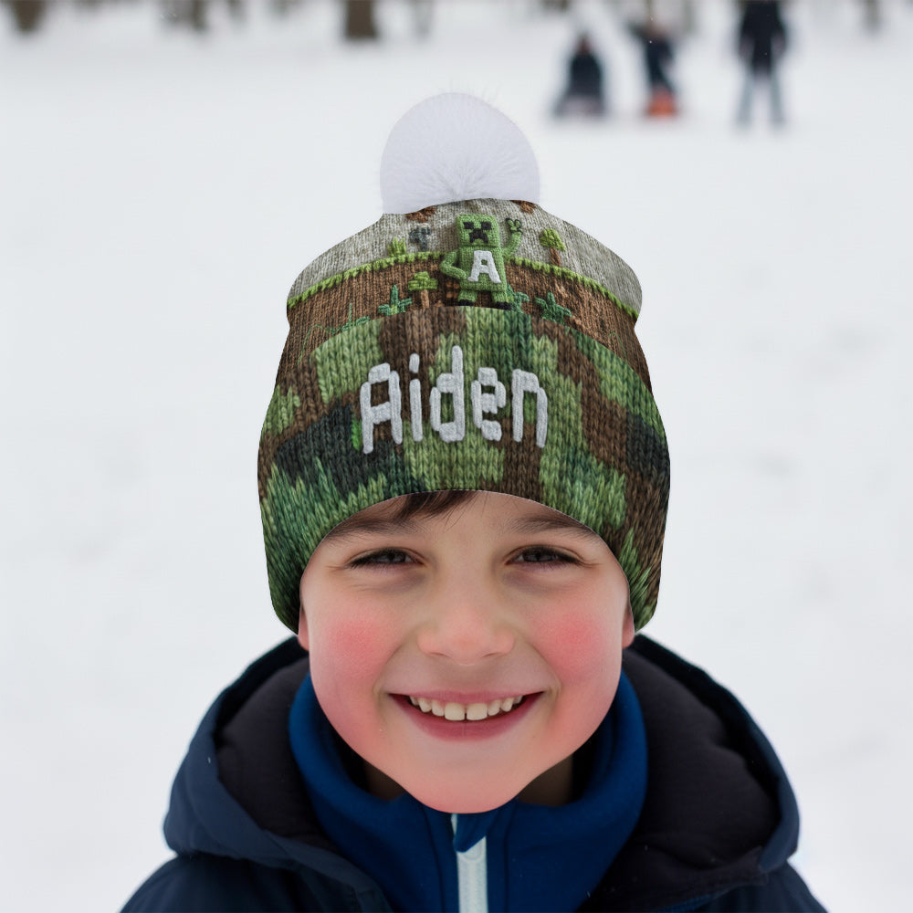 Pixel Winter - Personalized Kid Beanie Hat