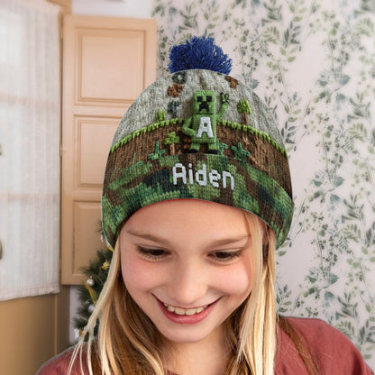 Pixel Winter - Personalized Kid Beanie Hat
