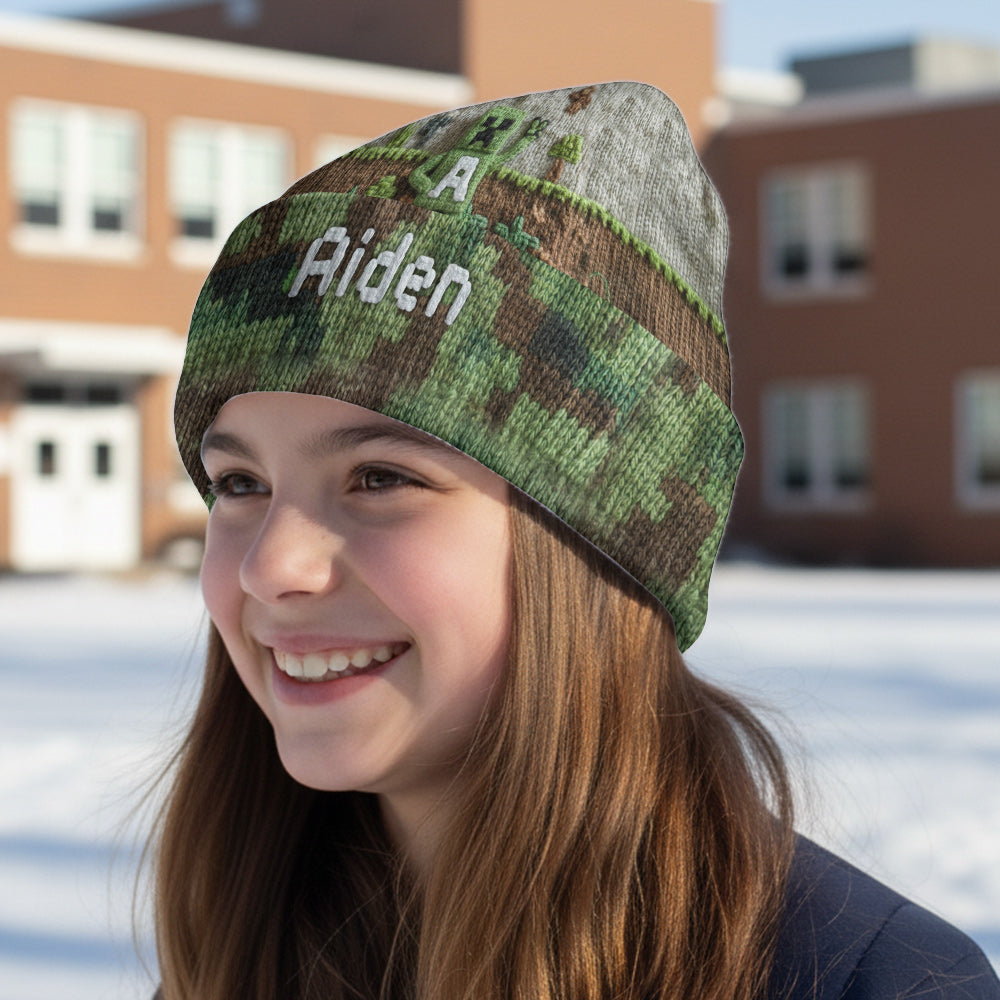 Pixel Winter - Personalized Kid Beanie Hat