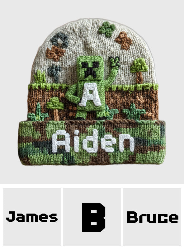 Pixel Winter - Personalized Kid Beanie Hat