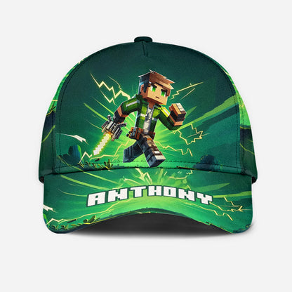 Gift For Block World Loving Kid - Personalized Block World Classic Cap