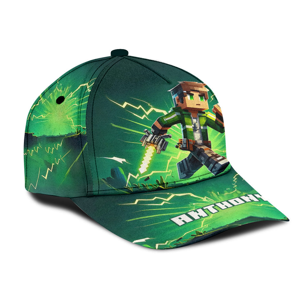 Gift For Block World Loving Kid - Personalized Block World Classic Cap