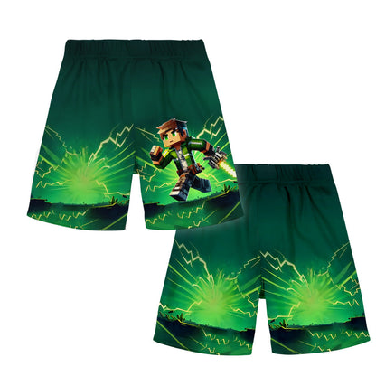 Gift For Block World Loving Kid - Personalized Block World Kid T-shirt & Shorts