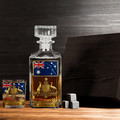 Proud Aussie Spirit - Personalized Expats Whiskey Decanter Set