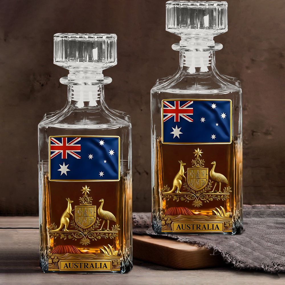 Proud Aussie Spirit - Personalized Expats Whiskey Decanter Set