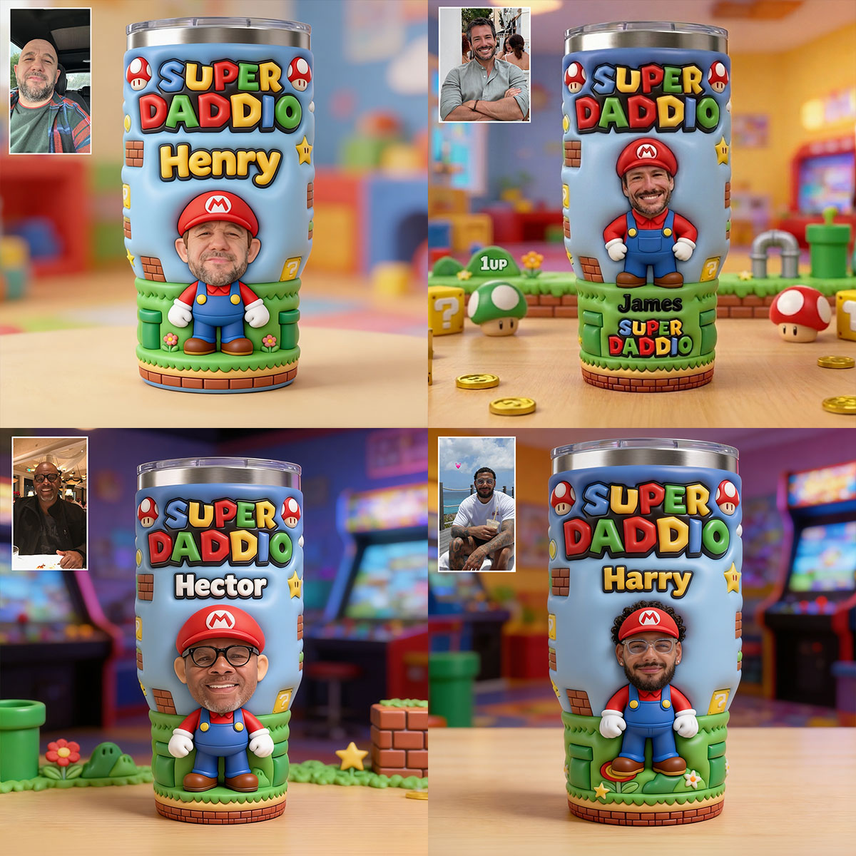 Super Daddio - Personalized Super Plumber Tumbler