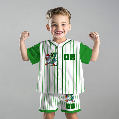 Fun Block World - Personalized Block World Kid Jersey Shirt & Shorts