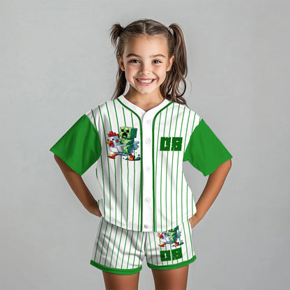 Fun Block World - Personalized Block World Kid Jersey Shirt & Shorts